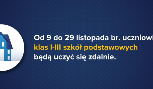 Uczniowie klas I-III przechodzą na naukę zdalną