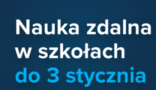 Nauka zdalna w szkołach przedłużona do 3 stycznia 2021 r.