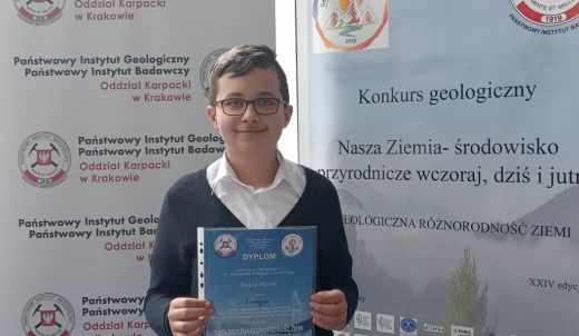 Sukces Dawida Myrdy w konkursie geologicznym